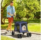 PawHut Hundebuggy Hundewagen, Katzenbuggy, mit Seitentaschen, Netzfenster,