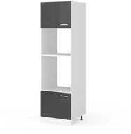 Vicco Mikrowellenumbauschrank R-Line, Anthrazit Hochglanz/Wei&szlig;, 60 cm (1-St)