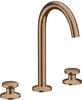 Axor One Select 170 3-Loch mit Push-Open Ablaufgarnitur brushed red gold...
