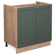 Vicco Unterschrank Fame-Line, Gr&uuml;n-Gold Landhaus/Eiche, 80 cm ohne...