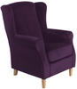 Max Winzer® Ohrensessel Lorris Ohrenbackensessel Samtvelours purple (1...
