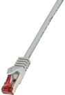 LogiLink LOGILINK Patchkabel PrimeLine CAT.6 S/FTP 0,25m grau LAN-Kabel