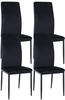 CLP 4er Set Esszimmerstühle Savino gepolstert mit Metallgestell schwarz,...