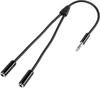SpeaKa Professional Klinke Splitter-Kabel Klinkenstecker 3.5 mm / 2x Audio- &