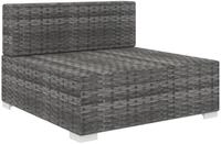 vidaXL Gartenlounge-Mittelteil, Modular-Sofa-Mittelteil 1 Stk. + Auflagen Poly...
