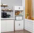 HOMCOM K&uuml;chenbuffet Hochschrank mit 2 Regalen und 2 Schr&auml;nken (Hochschrank,...