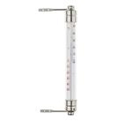 TFA Dostmann Fensterthermometer Fenster Thermometer analog silber wei&szlig; drehbar