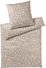 Elegante Mako-Satin Bettwäsche Loft Pebbles braun-beige 155x220+80x80 cm...