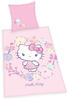 Kinderbettwäsche Hello Kitty Winterbettwäsche, Herding, rosa Katze Bettbezug