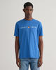 Gant T-Shirt Herren T-Shirt mit Grafikprint (1-tlg) blau