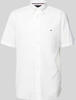 Tommy Hilfiger Kurzarmhemd FLEX POPLIN RF SHIRT S/S mit Hemdblusenkragen