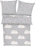 s.Oliver Junior Kinderbettw&auml;sche Clouds mit Wolken und Sternen, Satin, 2...