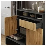Vicco Schuhschrank Selena, Anthrazit/Eiche, 125 x 102 cm (1-St) mit Sitzbank...