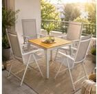 Casaria Garten-Essgruppe WPC Bern, (5-tlg), Aluminium 8-fach Verstellbar...