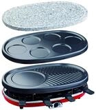 H.Koenig Raclette RP-418 mit wechselbaren Pletten, hei&szlig;er Stein, 8