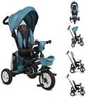 Byox Dreirad Dreirad Flexy Lux 3 in 1, Tricycle klappbar, Gummireifen, drehbarer Sitz