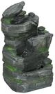Outsunny Gartenbrunnen Zierbrunnen mit LED-Beleuchtung und 4 Stufen, 34 cm...