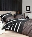Janine Bettw&auml;sche J. D., Feinbiber, 2 teilig, Bettw&auml;sche im Streifen-Design in