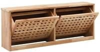 vidaXL Schuhbank, Schuhregal 94 x 20 x 38 cm Walnussholz Massiv