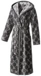 JOOP! Damenbademantel 1646 Classic Velour, Baumwolle, Kapuze, G&uuml;rtel, mit...