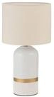 Pauleen Tischleuchte Glowing Soul max20W Wei&szlig;/Beige 230V Stoff/Keramik, ohne