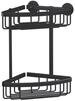 tesa Duschablage ALUXX BLACK Eck-Duschablage zweist&ouml;ckig, Set 1-tlg., mit