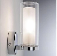 Paulmann Deckenleuchten Wandleuchte Luena in Transparent und Chrom E14 1-flammig IP44