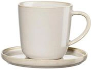 ASA SELECTION Espressotasse mit Untertasse COPPA TOFU, 80 ml, Creme, Porzellan,...