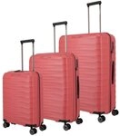 travelite Trolleyset MOOBY 3-teilig Reisekoffer Hartschale, 4 Rollen, (Set), mit