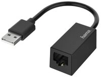 Hama USB Ethernet Adapter, Fast Ethernet 10/100 Mbps, Plug & Play, f&uuml;r