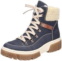 Winterboots RIEKER, Damen, Gr. 42, blau, Lederimitat, Textil, Schuhe Winterboots,