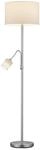 TRIO Leuchten LED Stehlampe mit Leselampe & Stoffschirm H&ouml;he 170cm,...