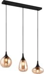 TRIO Leuchten Pendelleuchte Lumina, E14 H&auml;ngelampe 3-flammig Glasschirme in 3...