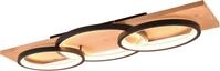 TRIO Leuchten LED Deckenleuchte BARCA, dimmbare Deckenlampe aus Holz & Metall...