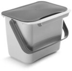 Metaltex M&uuml;lltonnenbox Abfallsammler Bin-Tex mit Deckel grau