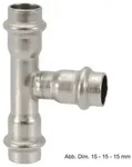 Viega Wasserrohr Viega Sanpress Inox T-St&uuml;ck, Modell 2318, 54-54-54 mm