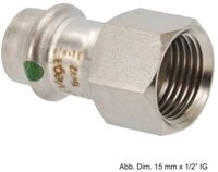 Viega Wasserrohr Viega Sanpress Inox &Uuml;bergangsst&uuml;ck mit IG, Modell 2312, 42...