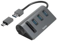 Hama 5 Ports, inkl. USB-C-Adapter USB-Adapter, 15 cm