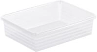 ROTHO Aufbewahrungskorb Rotho Formatk&ouml;rbchen Linus A5 transparent 25,5 x