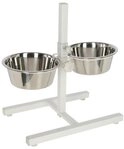 Kerbl Futternapf Futterbar 2 x 2800 ml wei&szlig; 80531