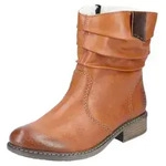 Rieker Winterboots, Winterstiefelette, Blockabsatz, Warmfutter, geraffter slouchy