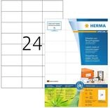 HERMA Etiketten Etiketten 70,0x37,0mm naturwei&szlig; RC A4 VE=80 Blatt