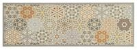 vidaXL Teppich, K&uuml;chenteppich Waschbar Hexagon Pastell 60x180 cm Samt