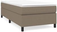 vidaXL Bettgestell, Bettrahmen Taupe 90x200 cm Stoff