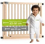 BOMI T&uuml;rschutzgitter Treppenschutzgitter ohne Bohren, Babygitter aus Holz, Miko
