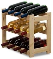 PROREGAL&reg; Weinregal PINOTWINE, HxBxT 38x43x25cm, 12 Flaschen, Natur unbehandelt