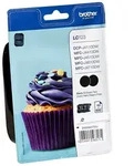 Brother 2 Tintenpatronen LC-123 ca. 600 Seiten - black Tintenpatrone (2 x Farbe: