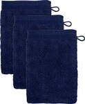 M&ouml;ve Waschhandschuh Superwuschel, (Set, 3-St), Waschhandschuh Set mit Bord&uuml;re, 100%