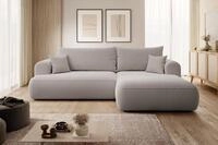 Selsey Ecksofa OVO, Schlaffunktion 142x210 cm, Bettkasten, Boucle-Bezug