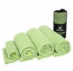 pandoo Reisehandtuch Reisehandtuch mit Bambus Aktivkohlefasern gr&uuml;n 80 cm x 160 cm